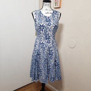 Blue Floral A-line Summer Dress by Tommy Hilfiger  SIze 6
